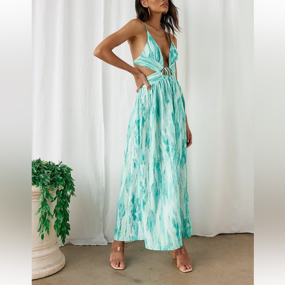 Poolside Chill Maxi Dress Green — image 5 of 7